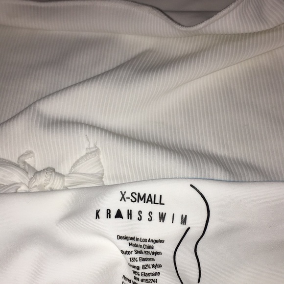 Krahs Swim Bikini Bathing Swim Suit Set White - Picture 4 of 7